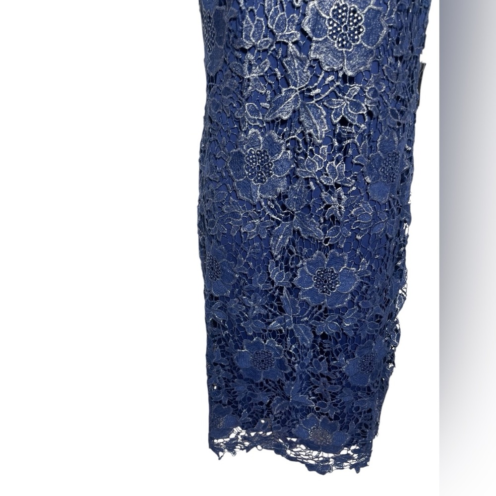 NWT Newβ York & Company dress size 12 stunning royal blue metallic sheath dress - Picture 5 of 13
